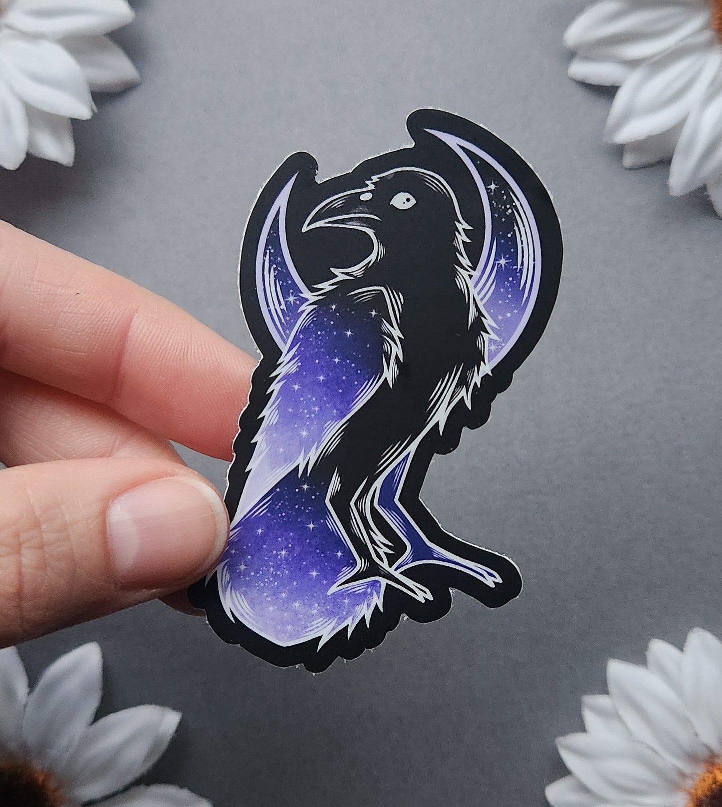 Purple Raven Matte 1.9x3-inch Sticker