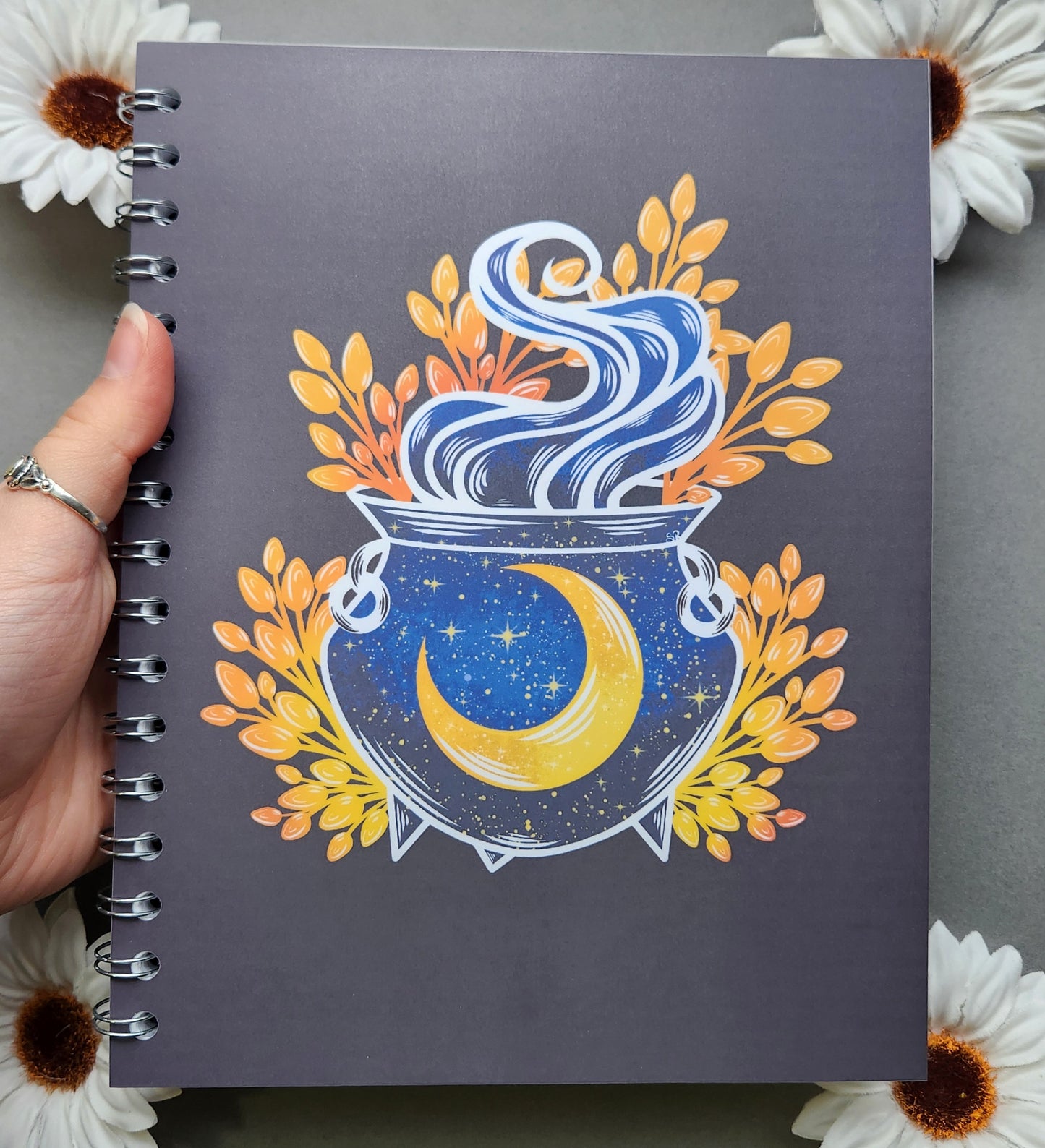 Blue Galaxy Cauldron 9x7 Matte Notebook