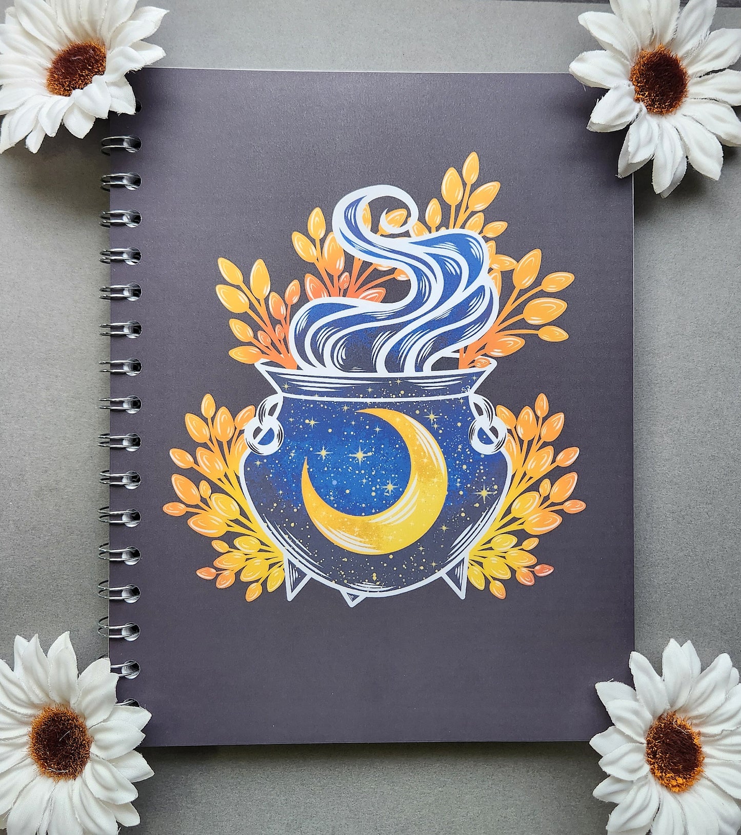 Blue Galaxy Cauldron 9x7 Matte Notebook