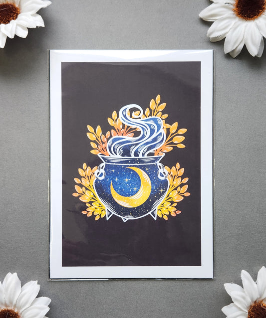 Blue Galaxy Cauldron 5x7 Matte Print