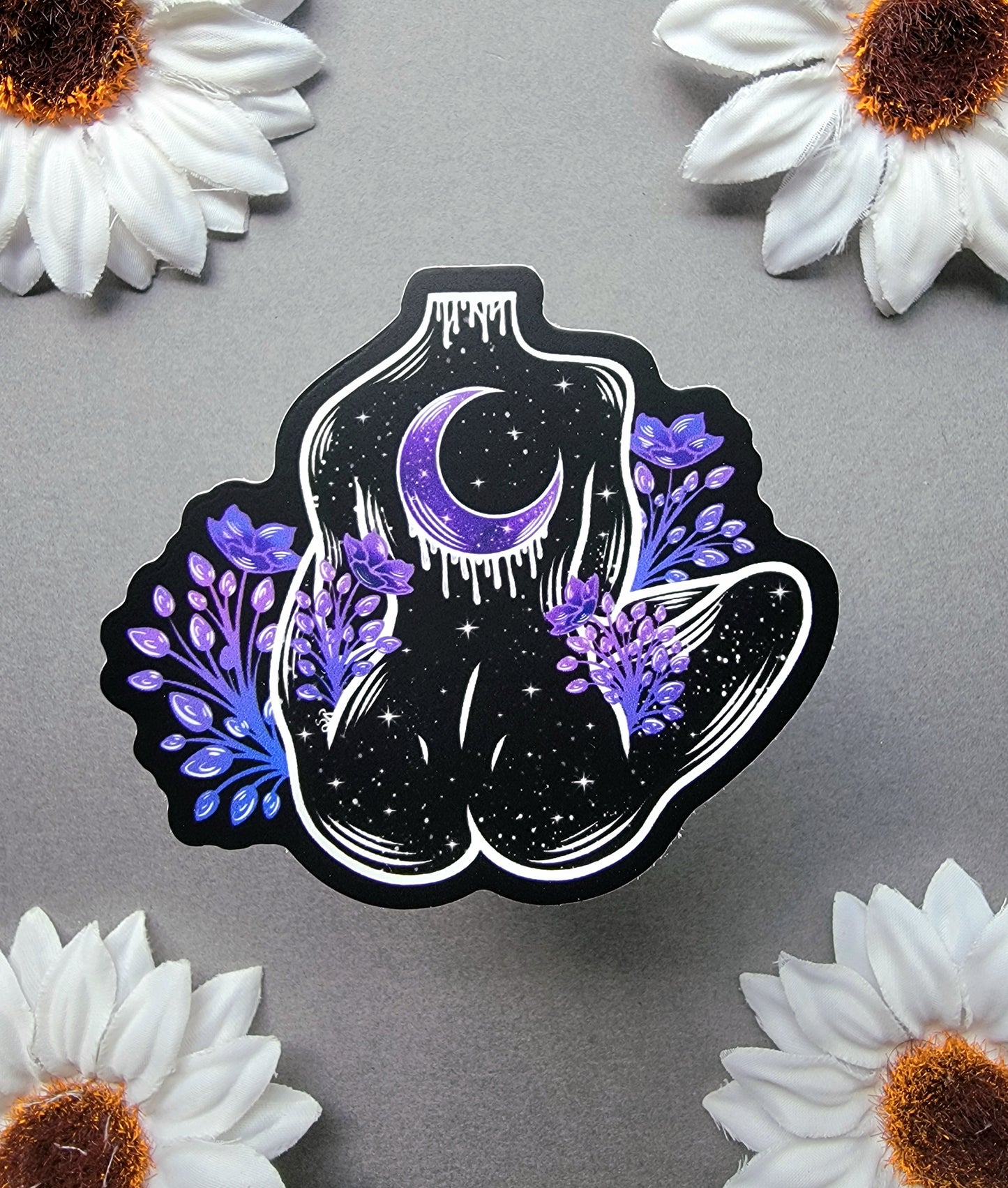 Purple Galaxy Woman 3×2.7-inch Matte Sticker