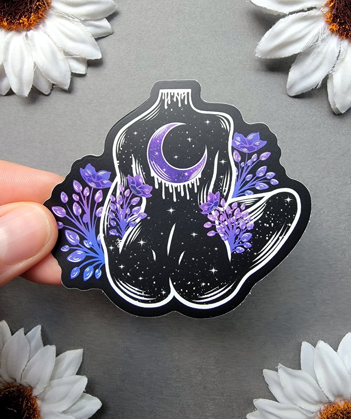 Purple Galaxy Woman 3×2.7-inch Matte Sticker