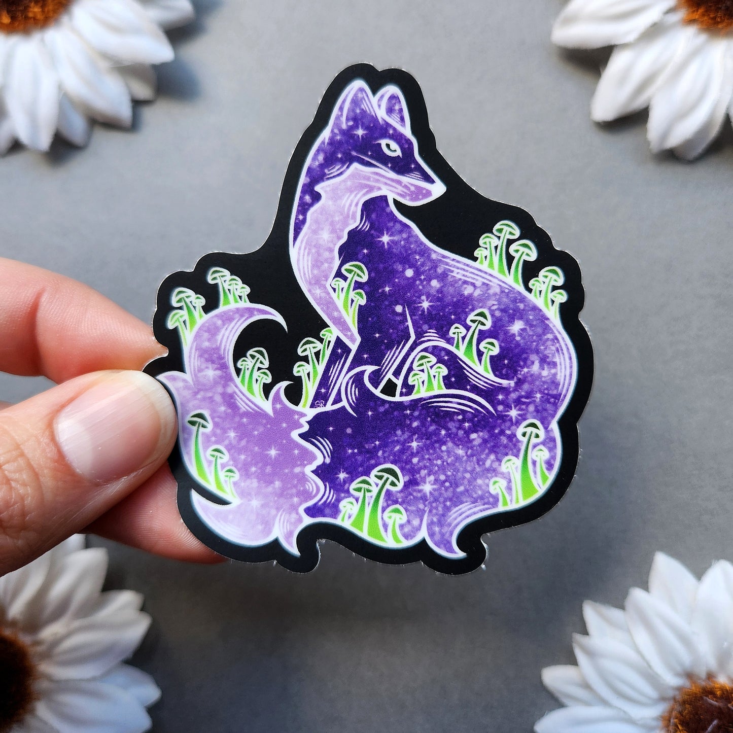 Mushroom Fox Matte 2.7×3-Inch Sticker