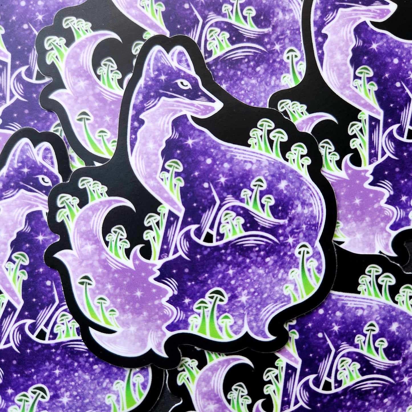 Mushroom Fox Matte 2.7×3-Inch Sticker