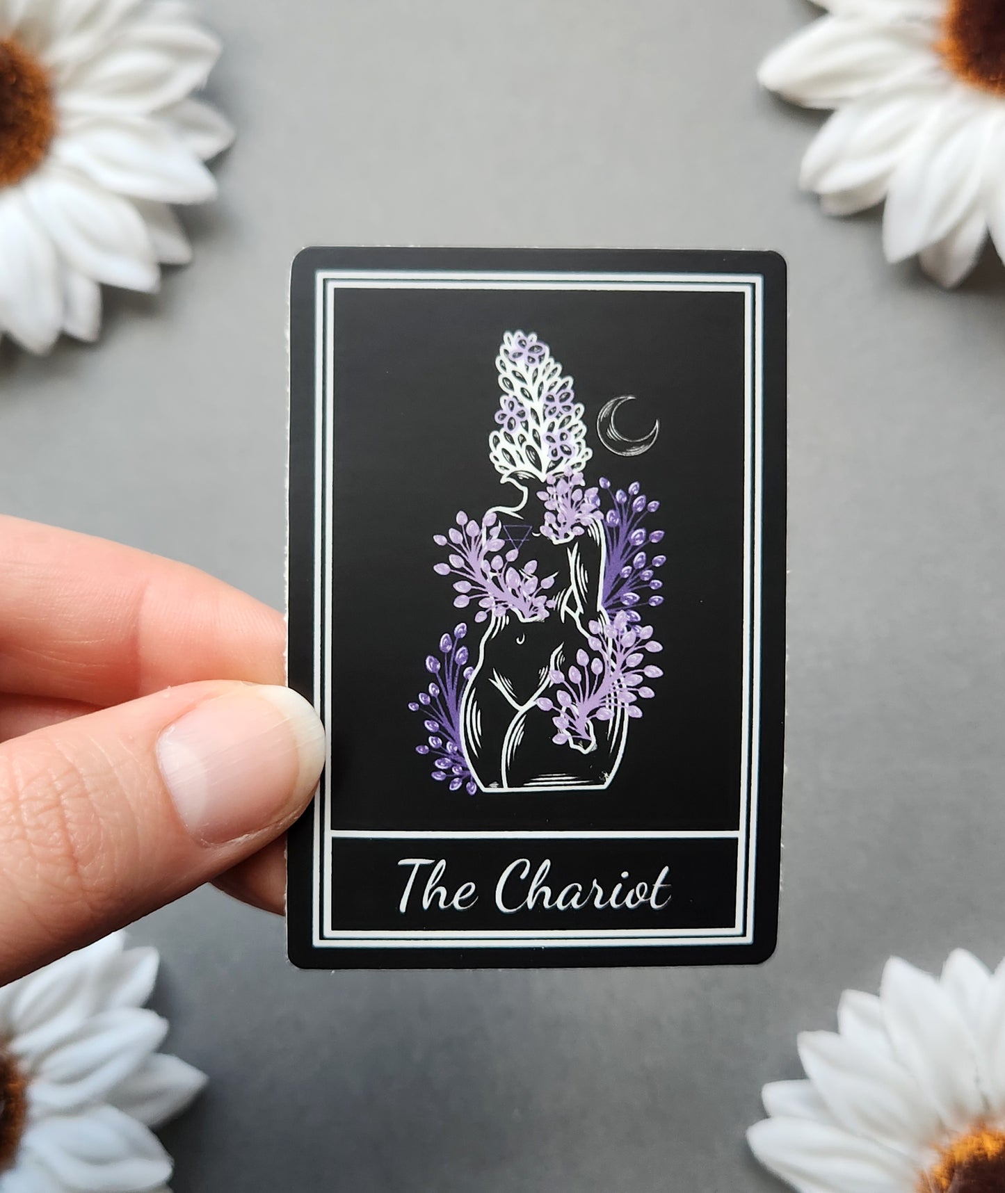 The Chariot Tarot Card 2x3-inch Sticker