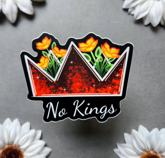 No Kings 3x2.7-inch Matte Sticker