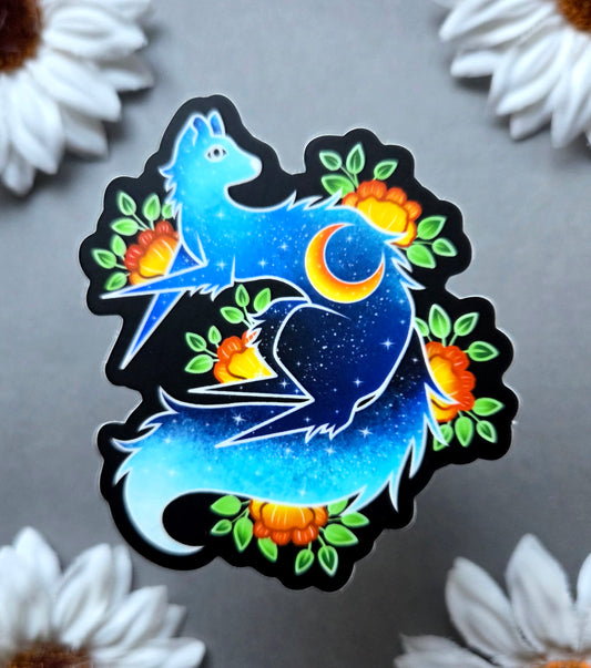 Blue Galaxy Ferret Will it Stick Leg 2.6×3-inch Matte Sticker