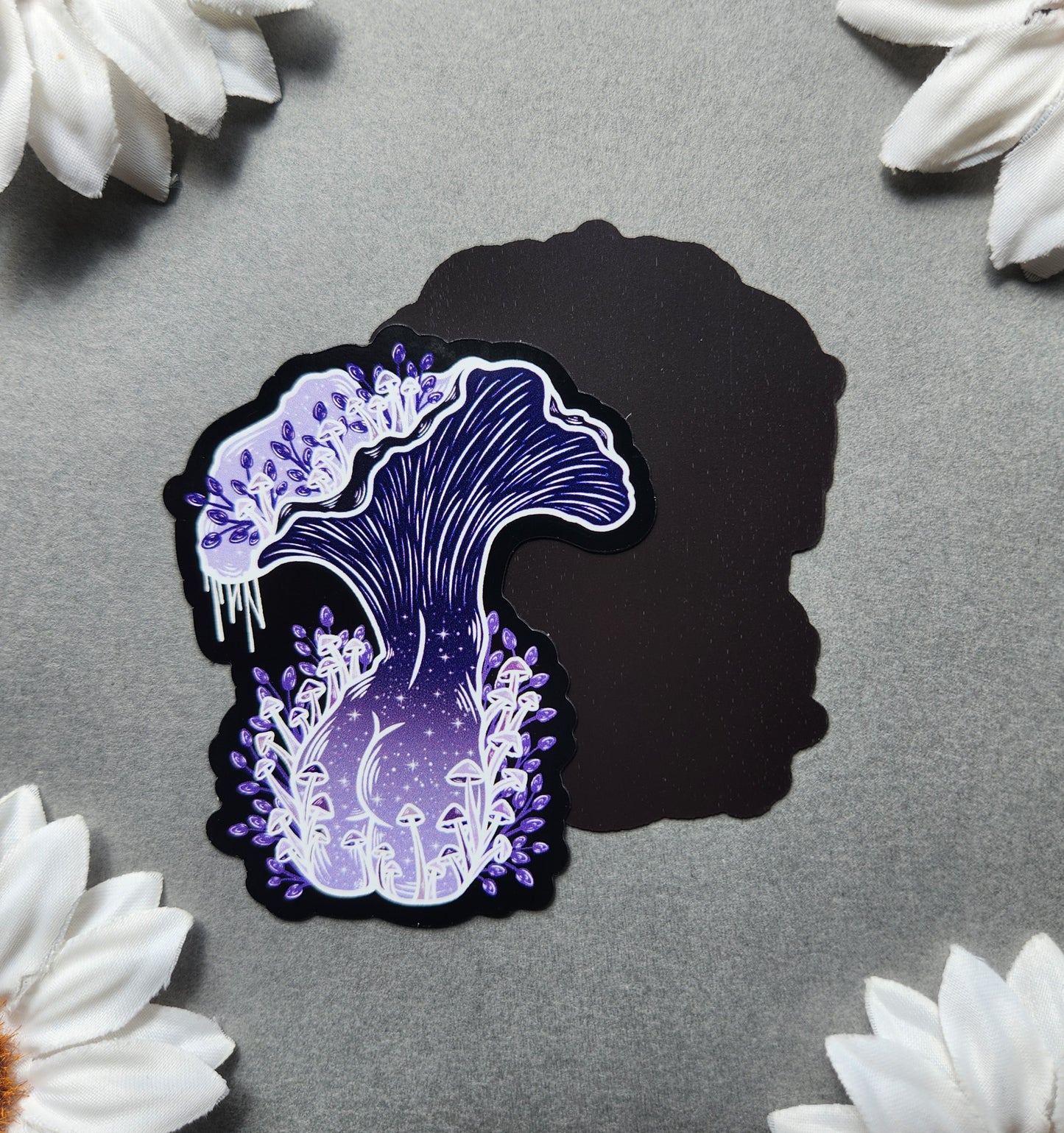 Magnet: Purple Oyster Mushroom Woman 2.4x3-inch Magnet