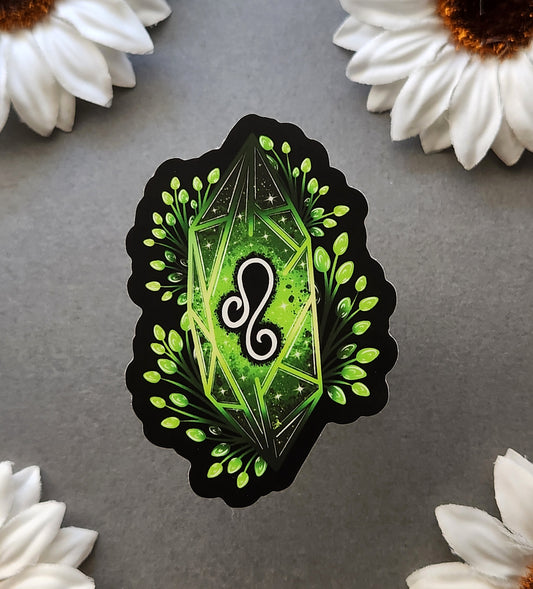 Peridot Leo Zodiac 2.2x3-inch Matte Sticker
