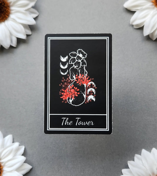 The Tower Tarot Card 2x3-inch Sticker