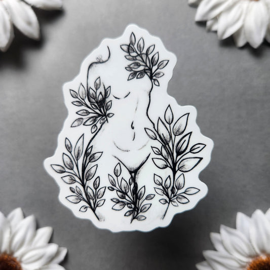 Leaf Woman 2.5x3-inch Matte Sticker