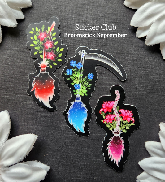 Broomstick September Mini 2-inch Sticker Club Bundle