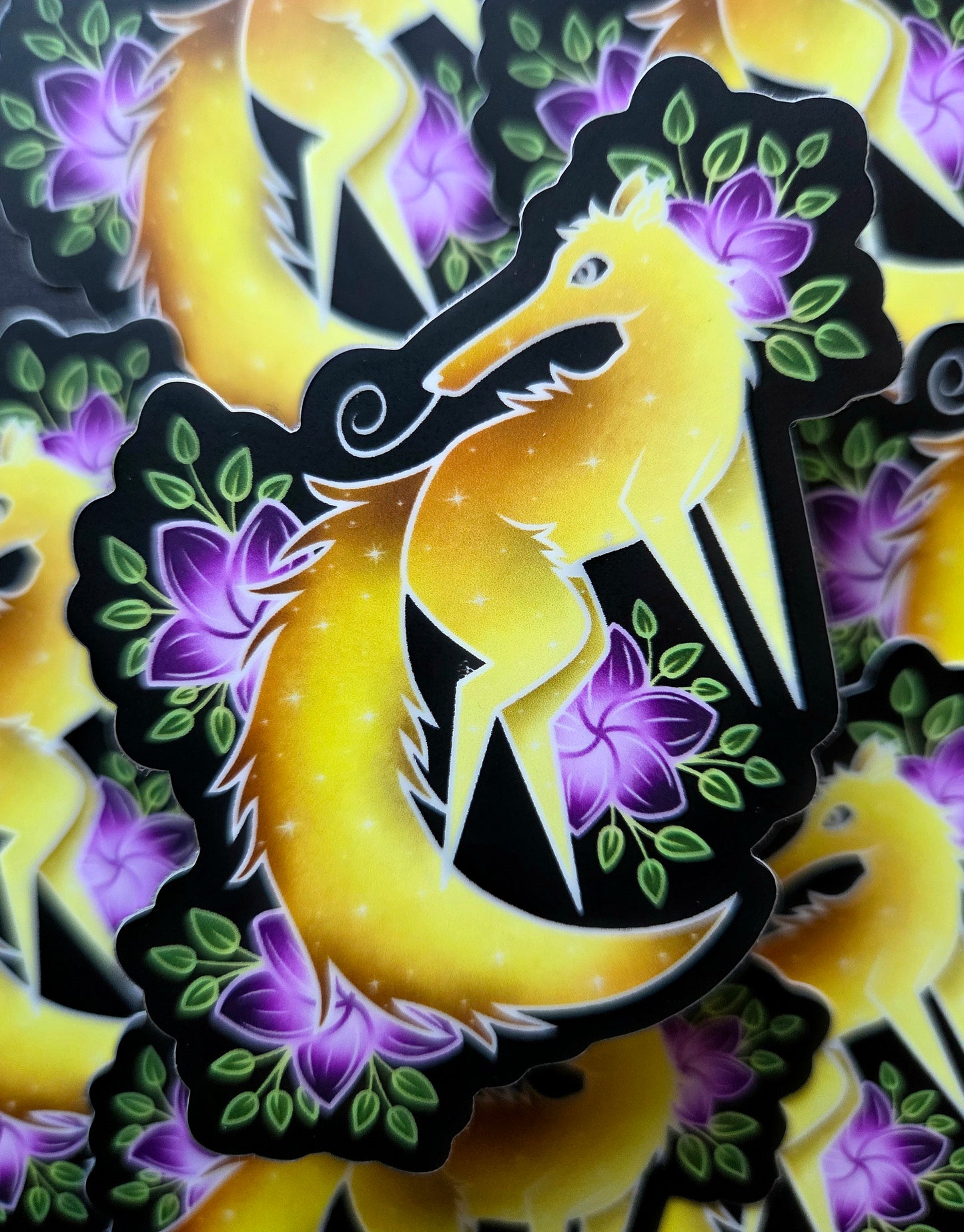 Yellow Anteater Will it Stick Leg 2.2×3-inch Matte Sticker