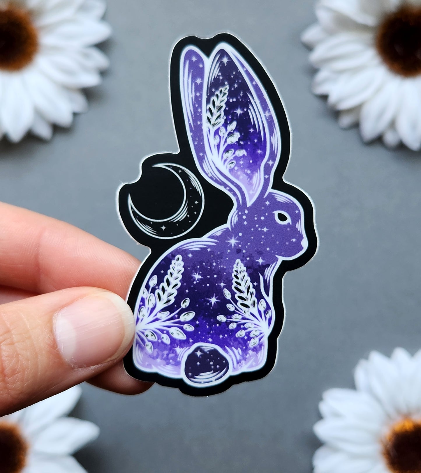 Moon Bunny Forest Spirit Matte 1.7×3-Inch Sticker