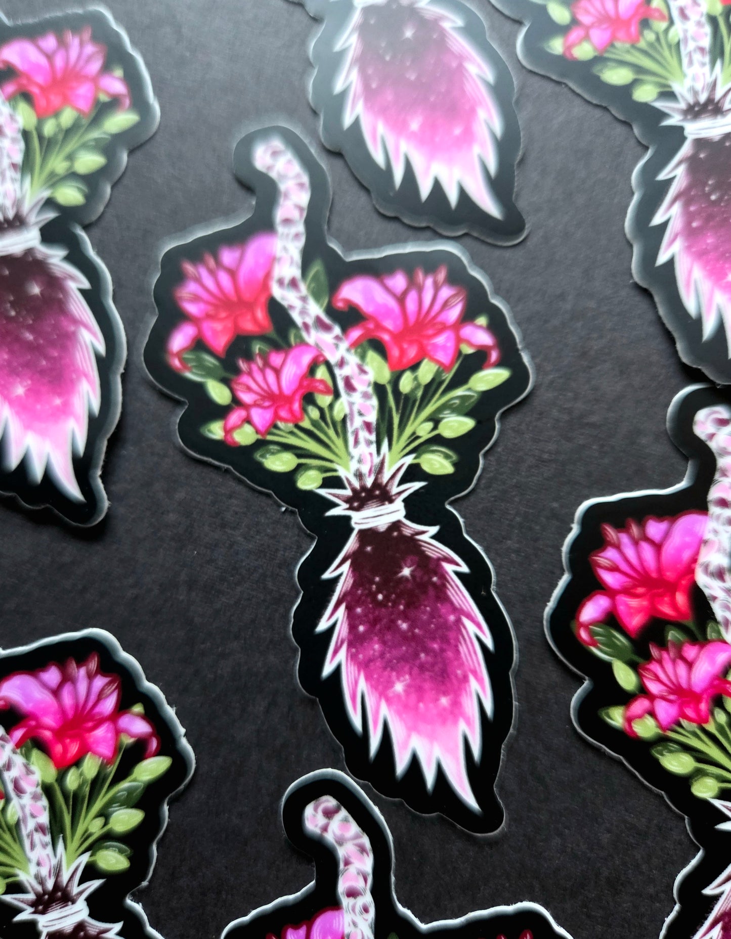 Lilly Broomstick 1.4×3-Inch Matte Sticker