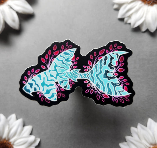 Teal Galaxy Bottom Feeder 3x1.9-inch Matte Sticker