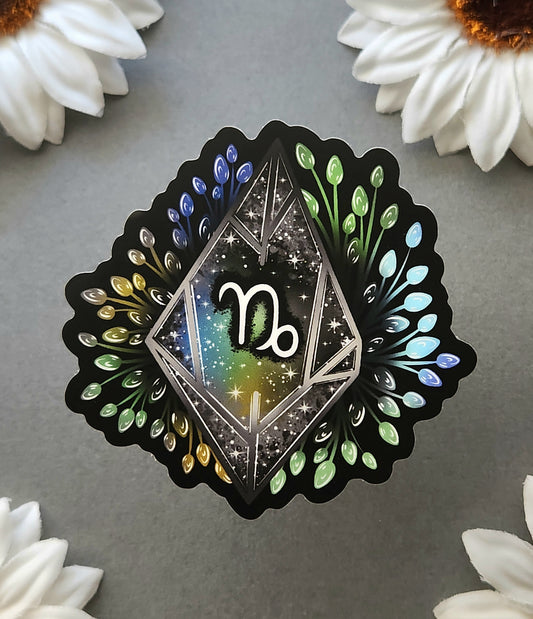 Labradorite Capricorn Zodiac 3x2.9-inch Matte Sticker