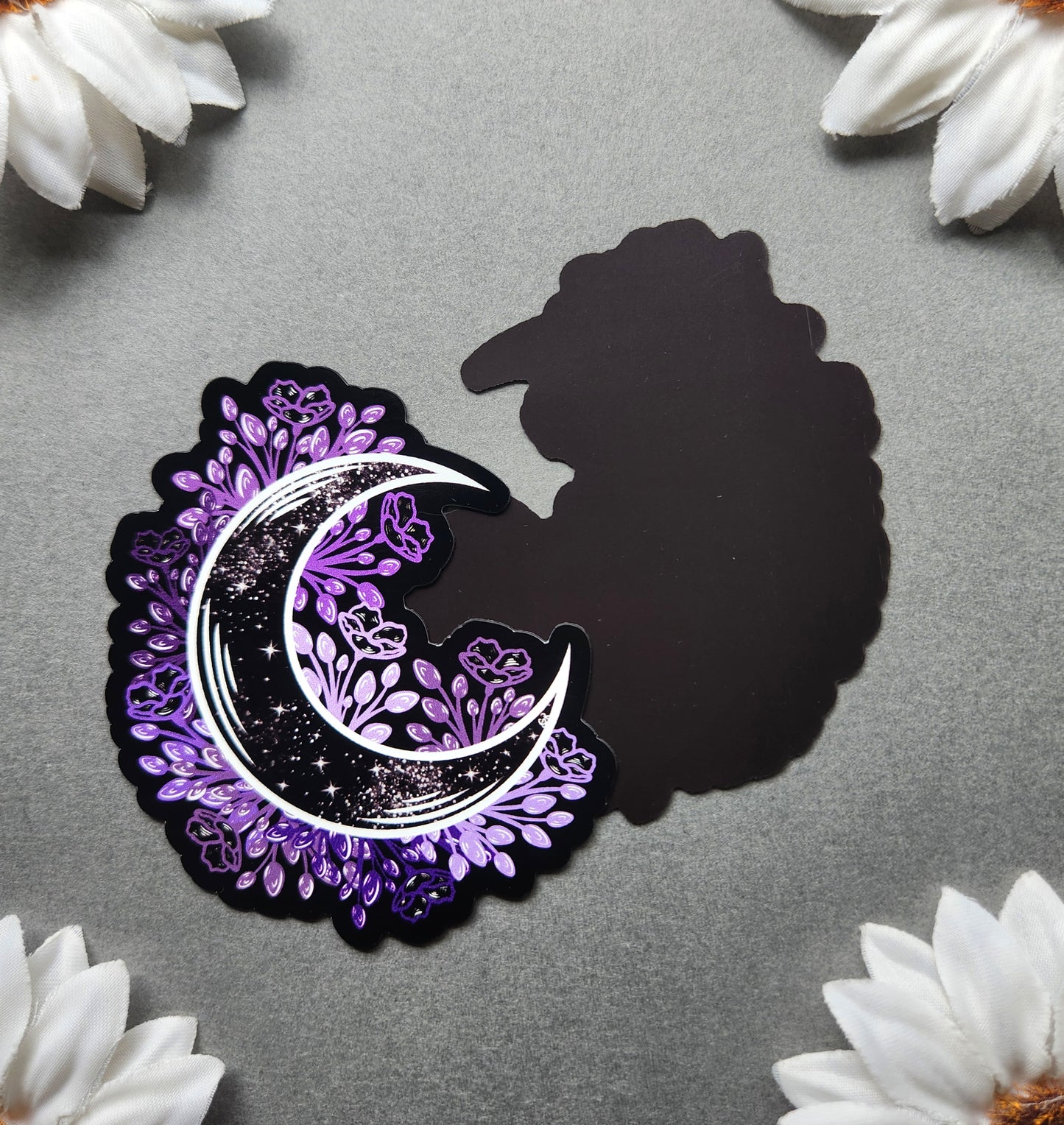 Magnet: Purple Flower Galaxy Moon 2.7x3-inch Magnet