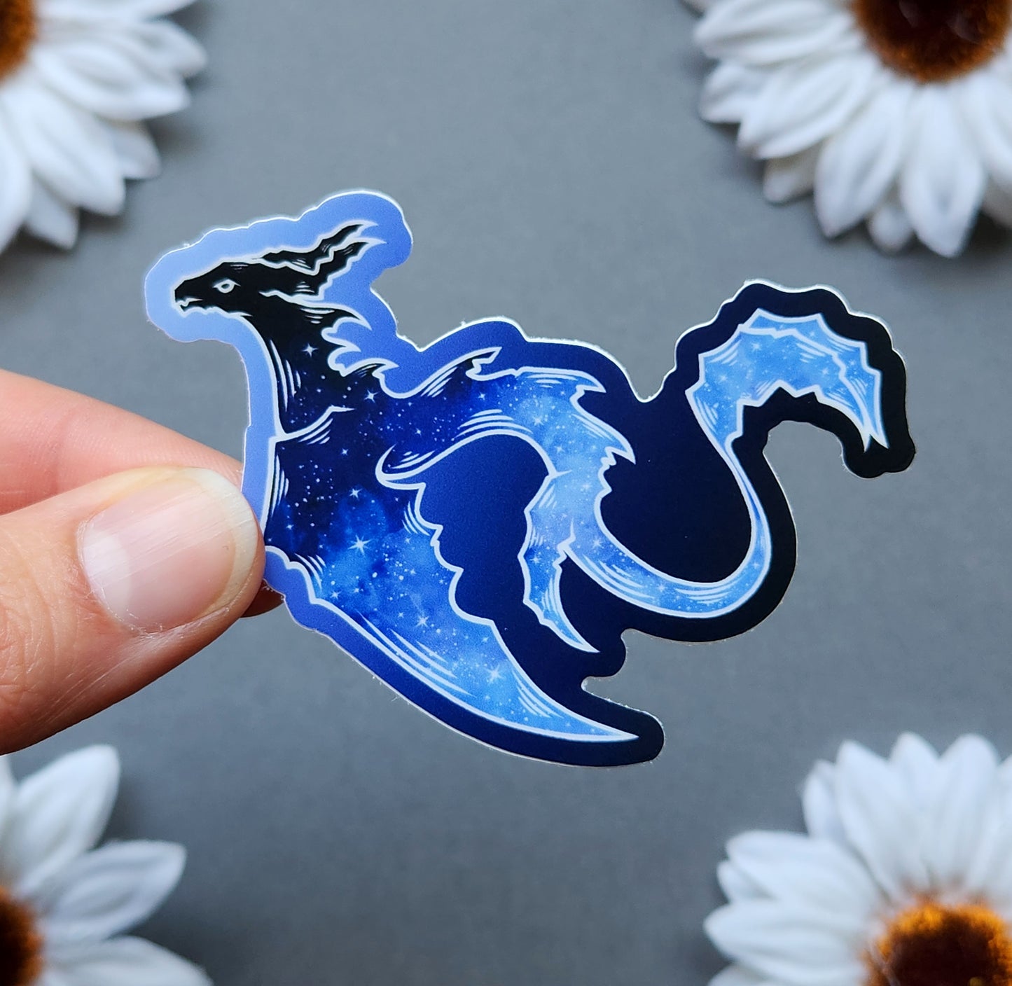 Blue Sea Serpent Matte 3×2.1-Inch Sticker
