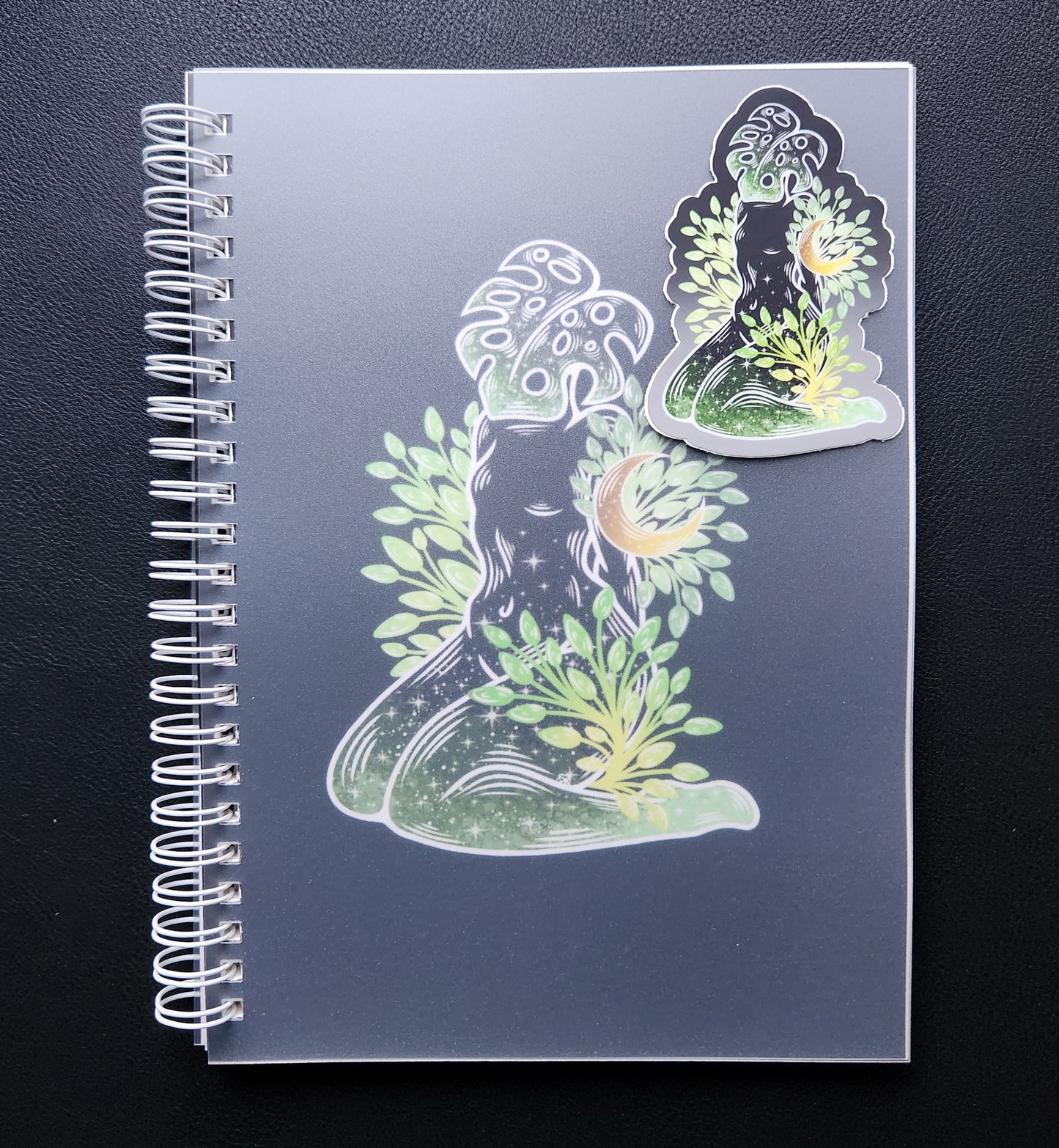 B-Grade Monstera Leaf Woman Sticker Book