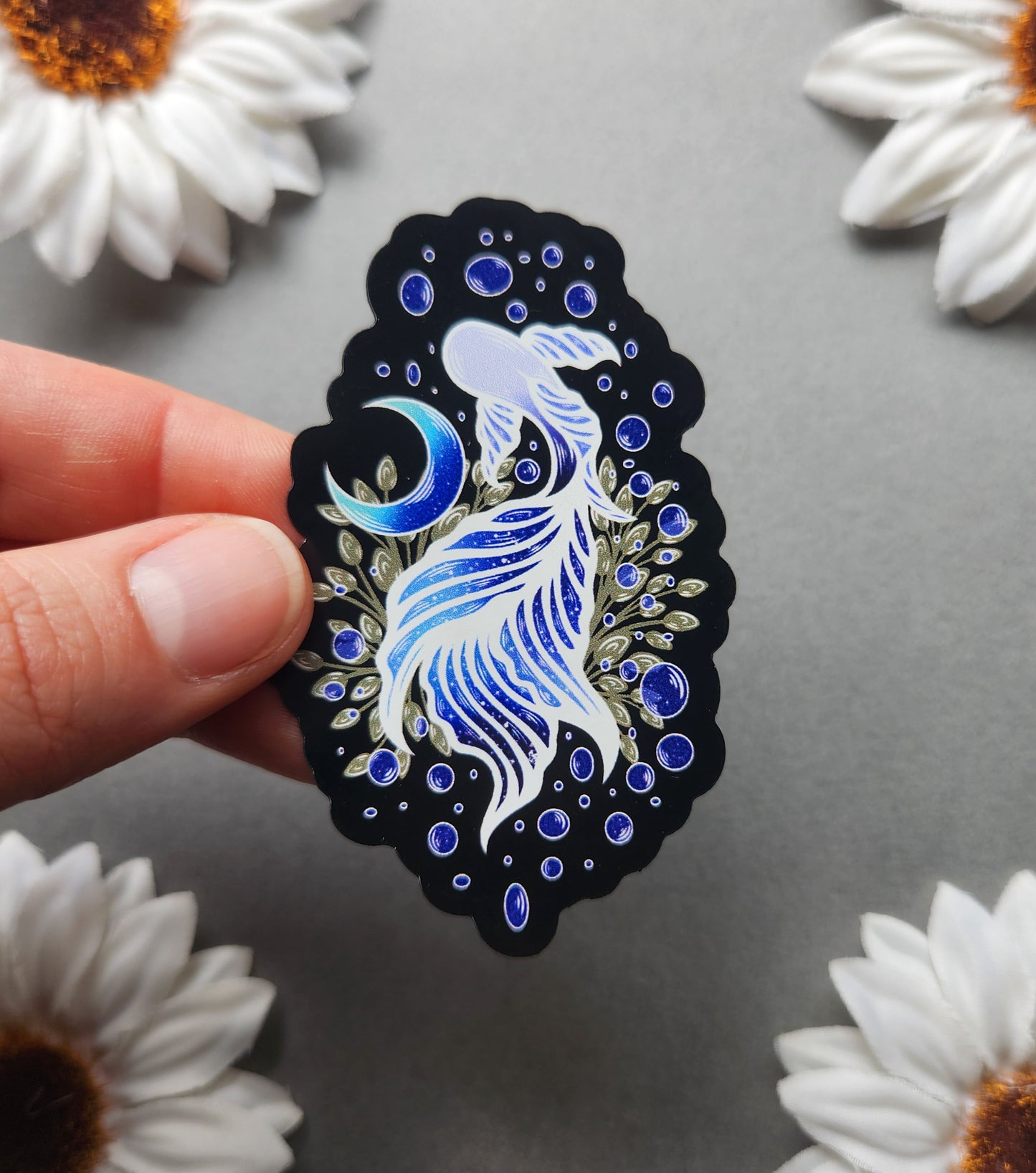 Magnet: Blue Betta Fish 1.9x3-inch Magnet