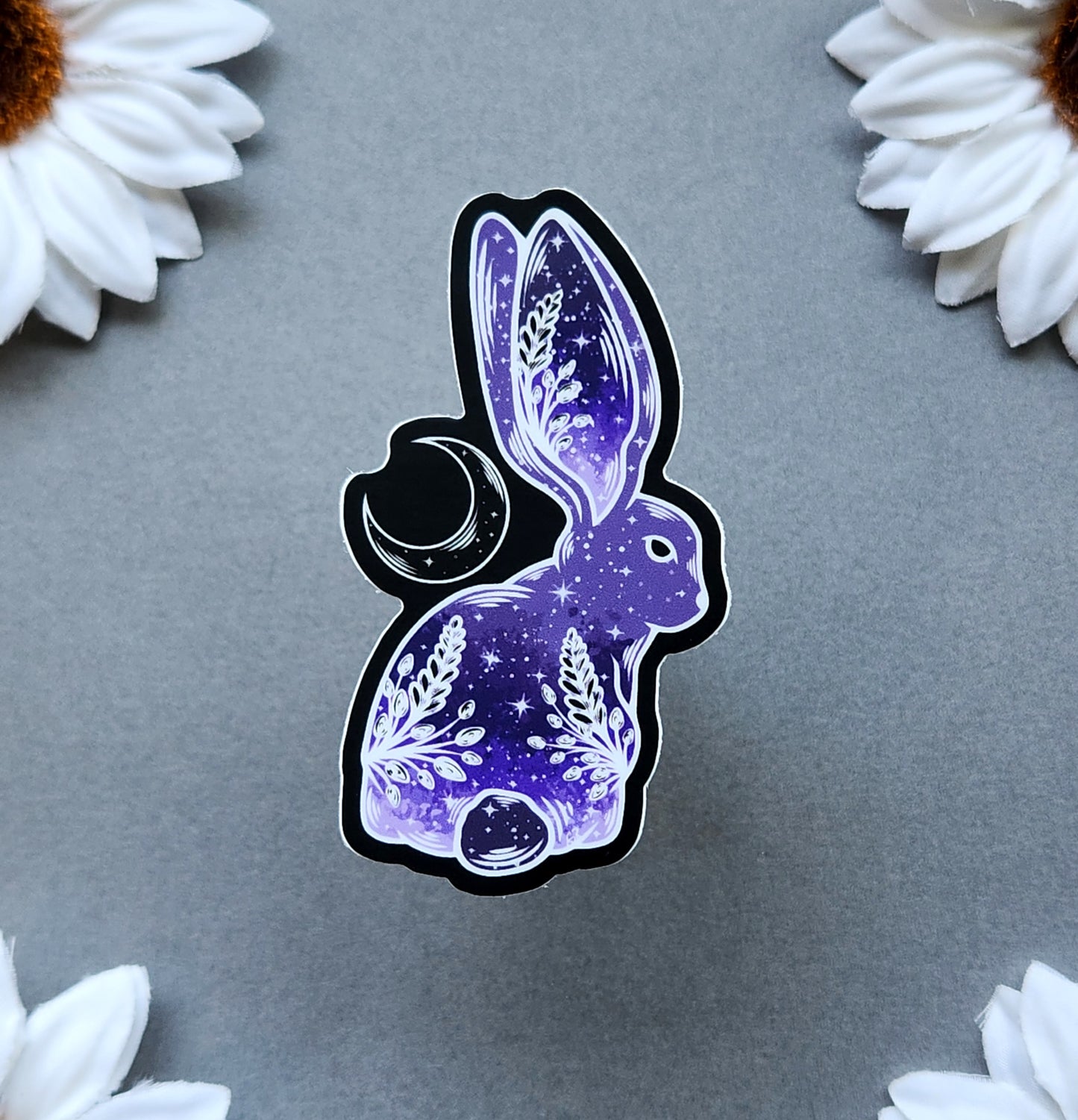 Moon Bunny Forest Spirit Matte 1.7×3-Inch Sticker