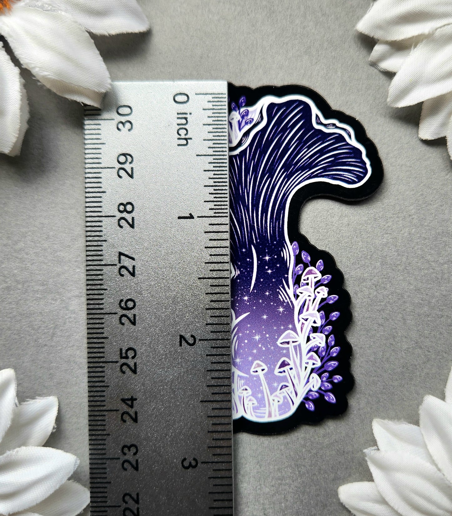 Magnet: Purple Oyster Mushroom Woman 2.4x3-inch Magnet