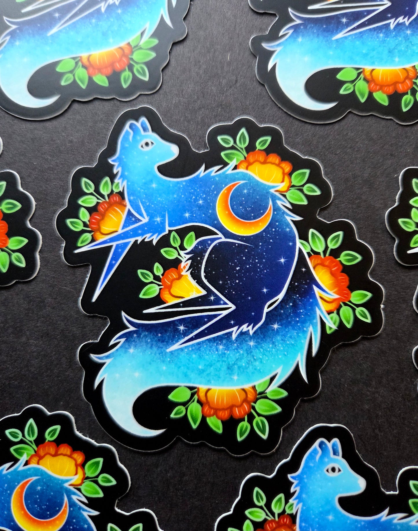 Blue Galaxy Ferret Will it Stick Leg 2.6×3-inch Matte Sticker