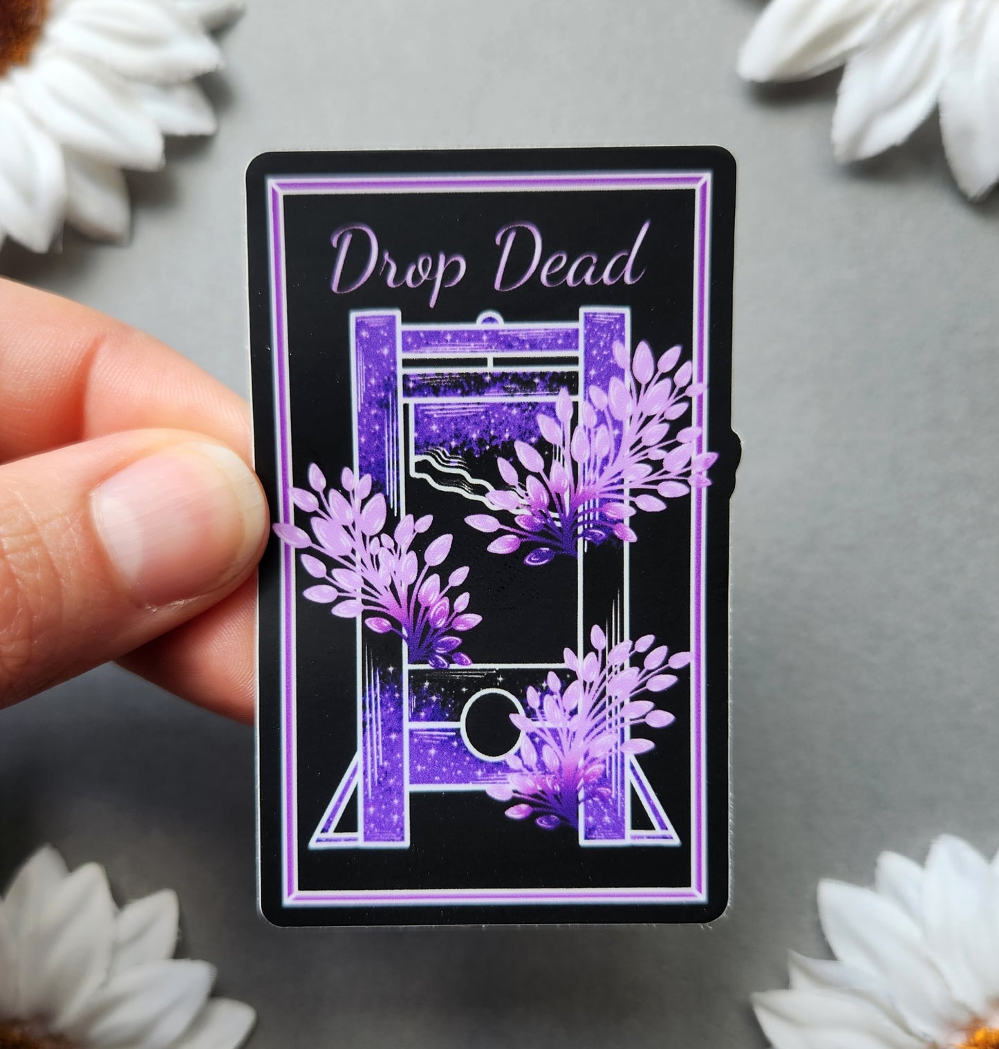 Drop Dead Guillotine 1.9x3-inch Matte Sticker