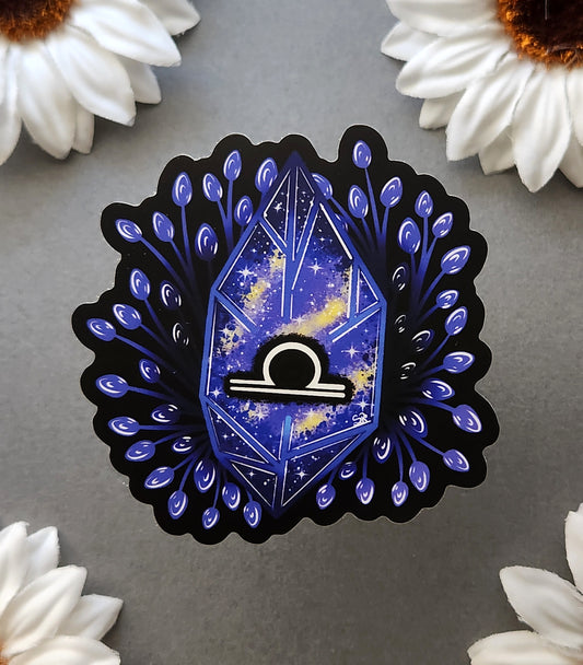 Lapis Lazuli Libra Zodiac 3x3-inch Matte Sticker
