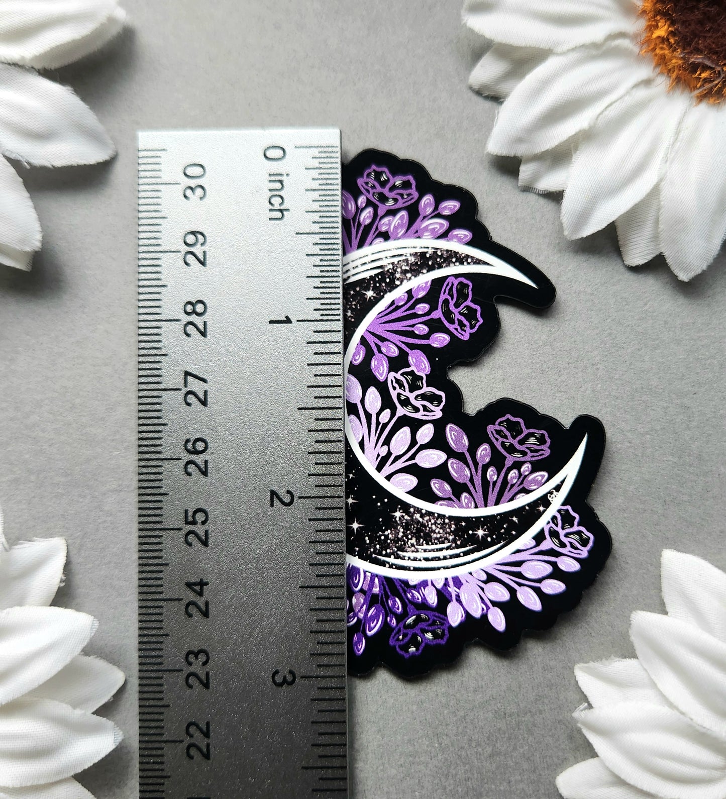 Magnet: Purple Flower Galaxy Moon 2.7x3-inch Magnet