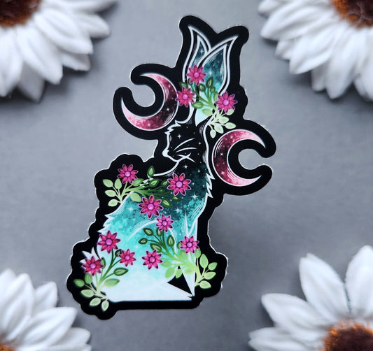 Maroon Moon Bunny 2×3-Inch Matte Sticker