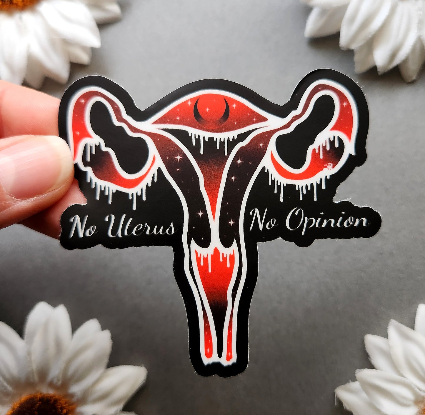 No Uterus No Opinion Matte 3x2.8-inch Sticker