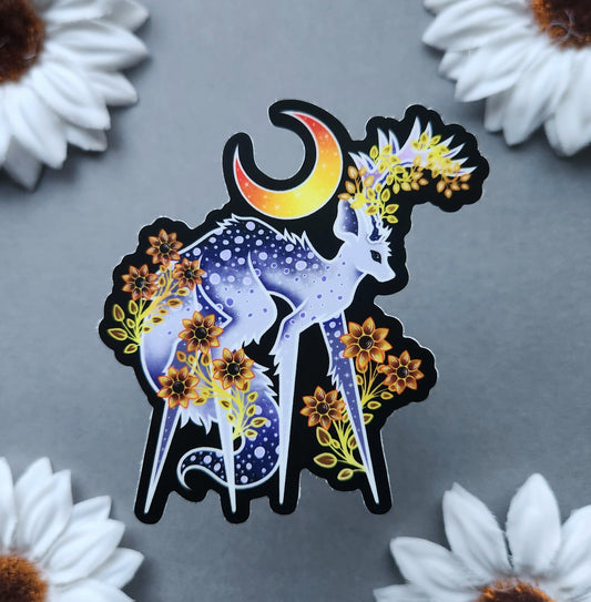 Whimsical Forest Deer 2.8×3-Inch Matte Sticker