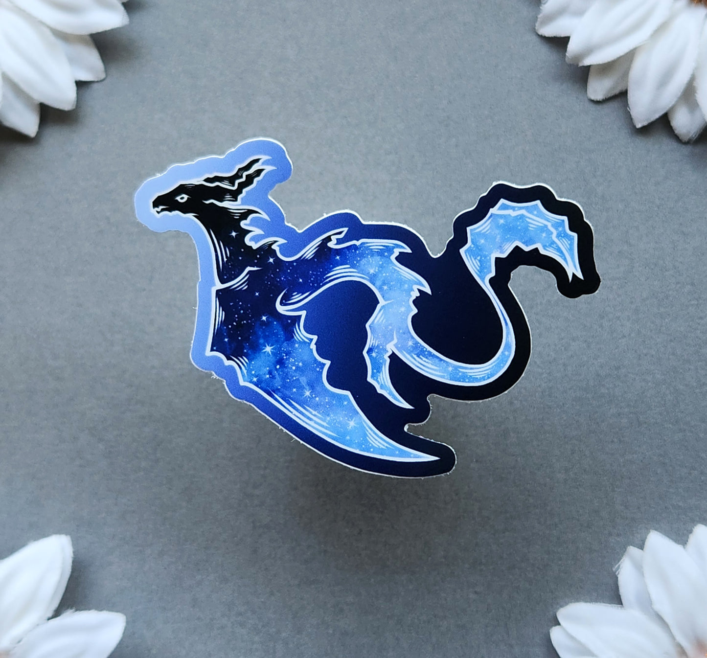 Blue Sea Serpent Matte 3×2.1-Inch Sticker