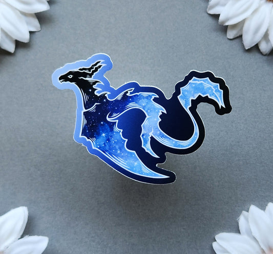 Blue Sea Serpent Matte 3×2.1-Inch Sticker