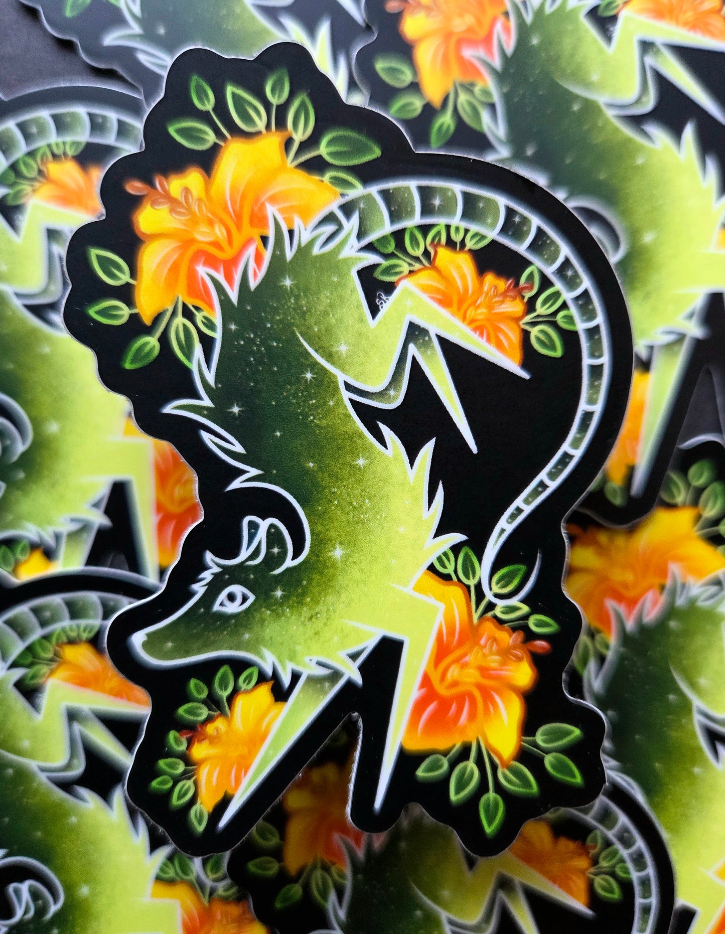 Green Possum Will it Stick Leg 2.2×3-inch Matte Sticker