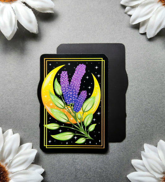 Magnet: Lavender with Moon 2.5x3-inch Matte Magnet