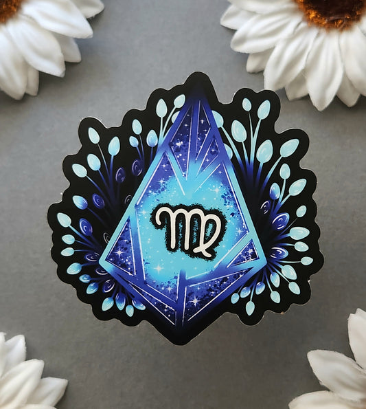 Sapphire Virgo Zodiac 3x3-inch Matte Sticker