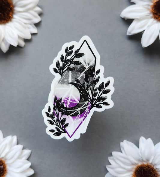 Pride Asexual Crystal 2×3-inch Matte Sticker