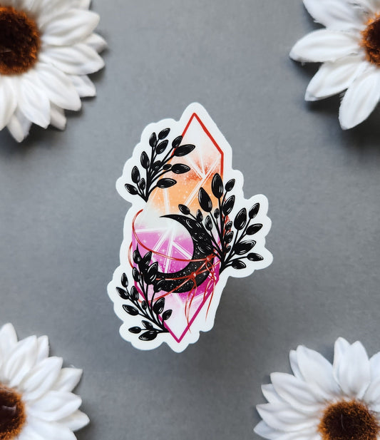 Lesbian Pride Crystal Matte 2x3-inch Sticker