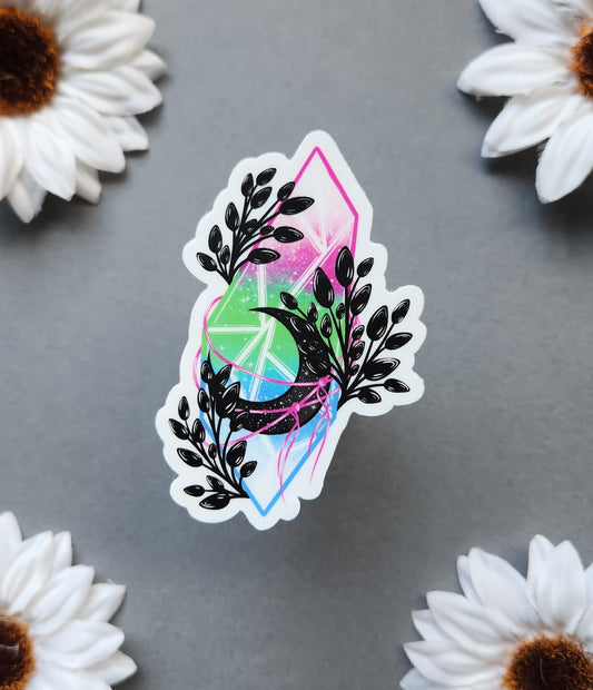 Polyamorous Pride Crystal Matte 2x3-inch Sticker